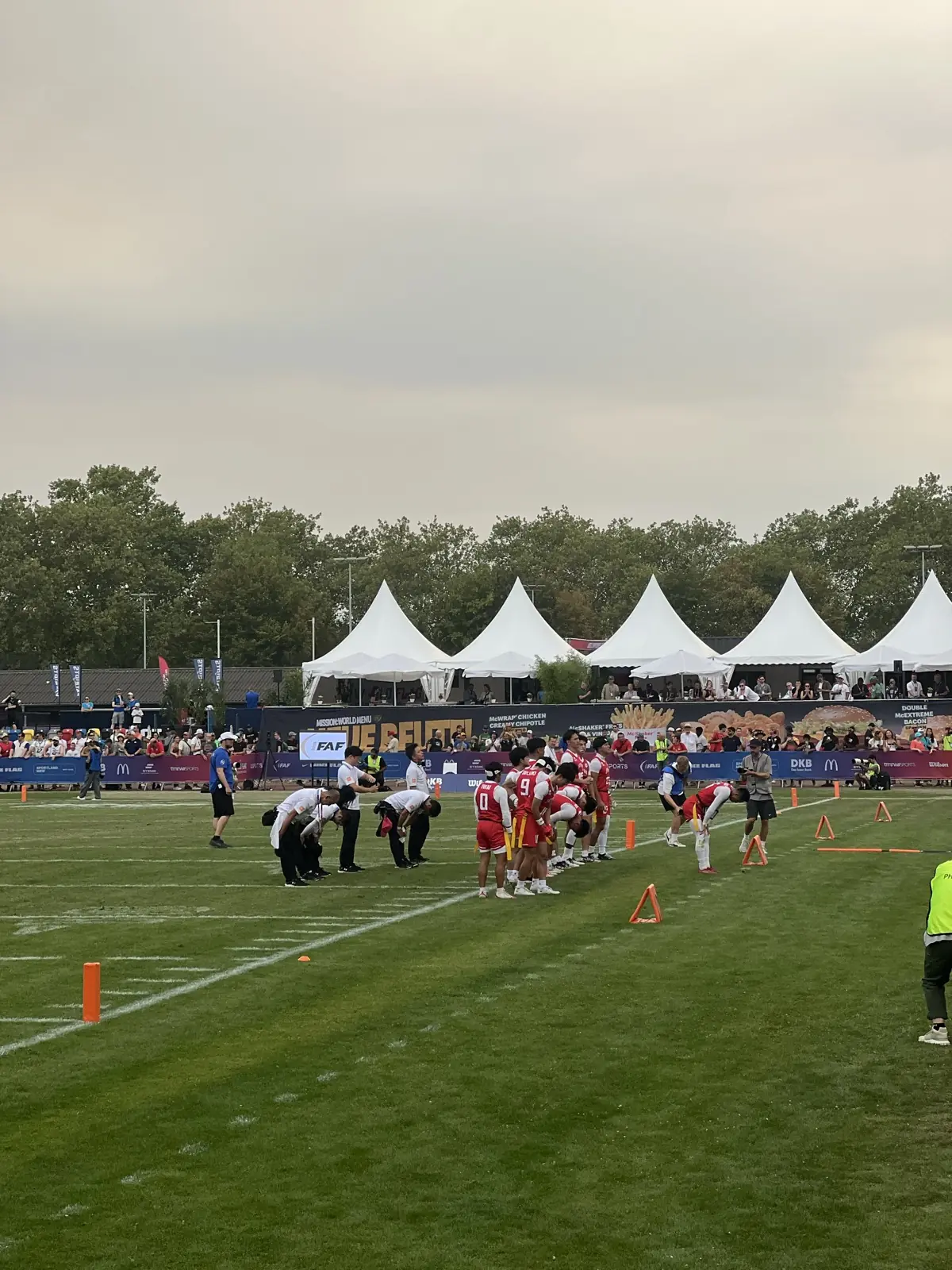 Selecciones calentando en los campos del Mundial de Flag Football 2026