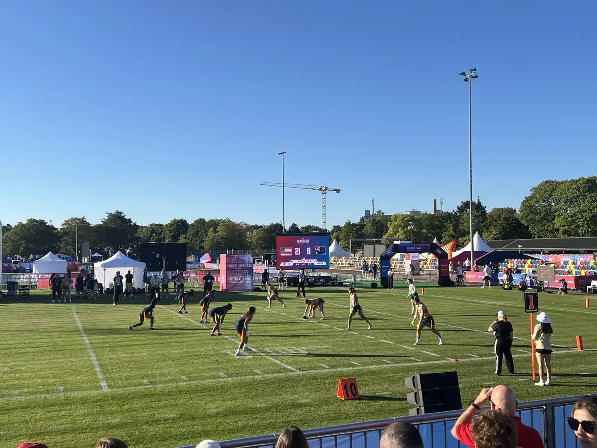 Partido del Mundial de Flag Football 2026 en Düsseldorf